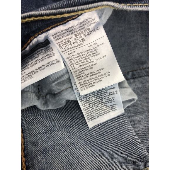 Levi's 514 Men's Jeans 40 x 32 Regular Fit Straight Leg Y2K Blue Denim Stonewash - Picture 8 of 13